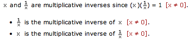 Multiplicative inverse (Example three) Multiplicative inverse (Example three)